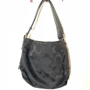 Coach Duffle Convertible Black Signature Jacquard